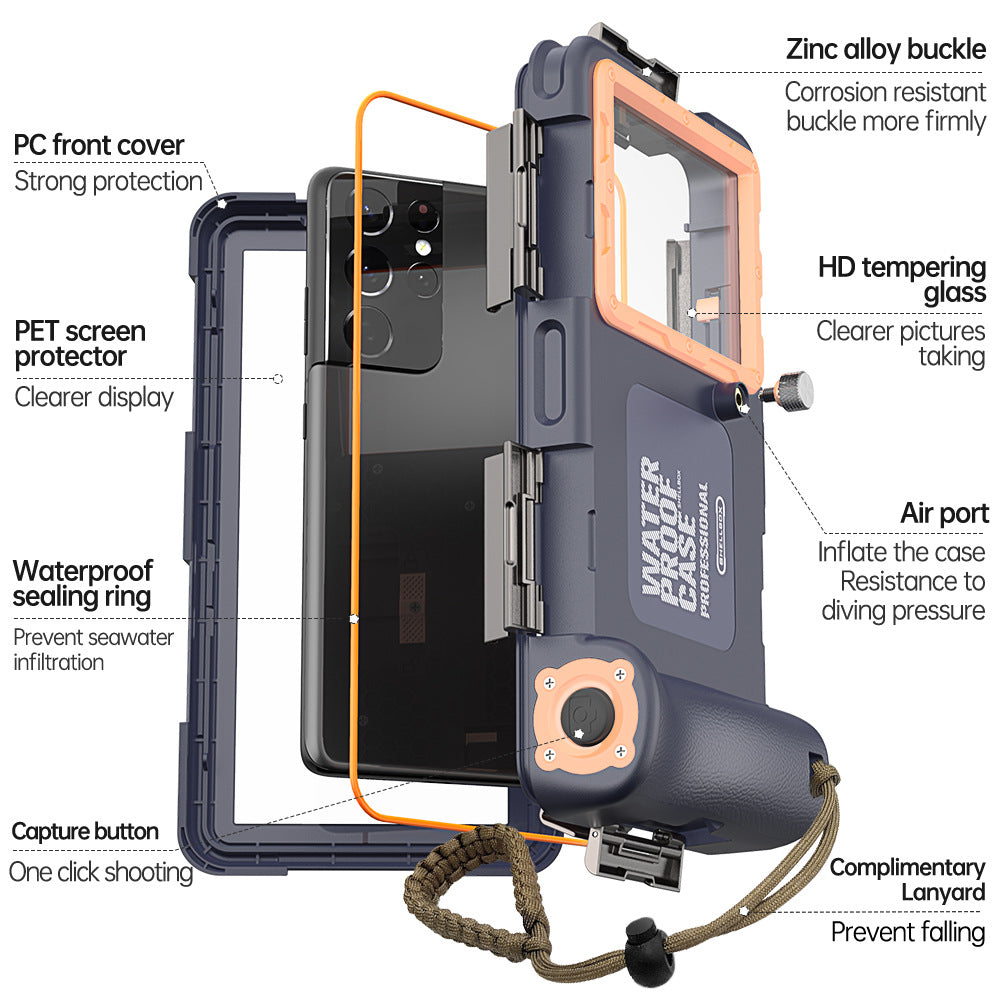 OCB DiveShot - Universal Waterproof Phone Case for Underwater Photography